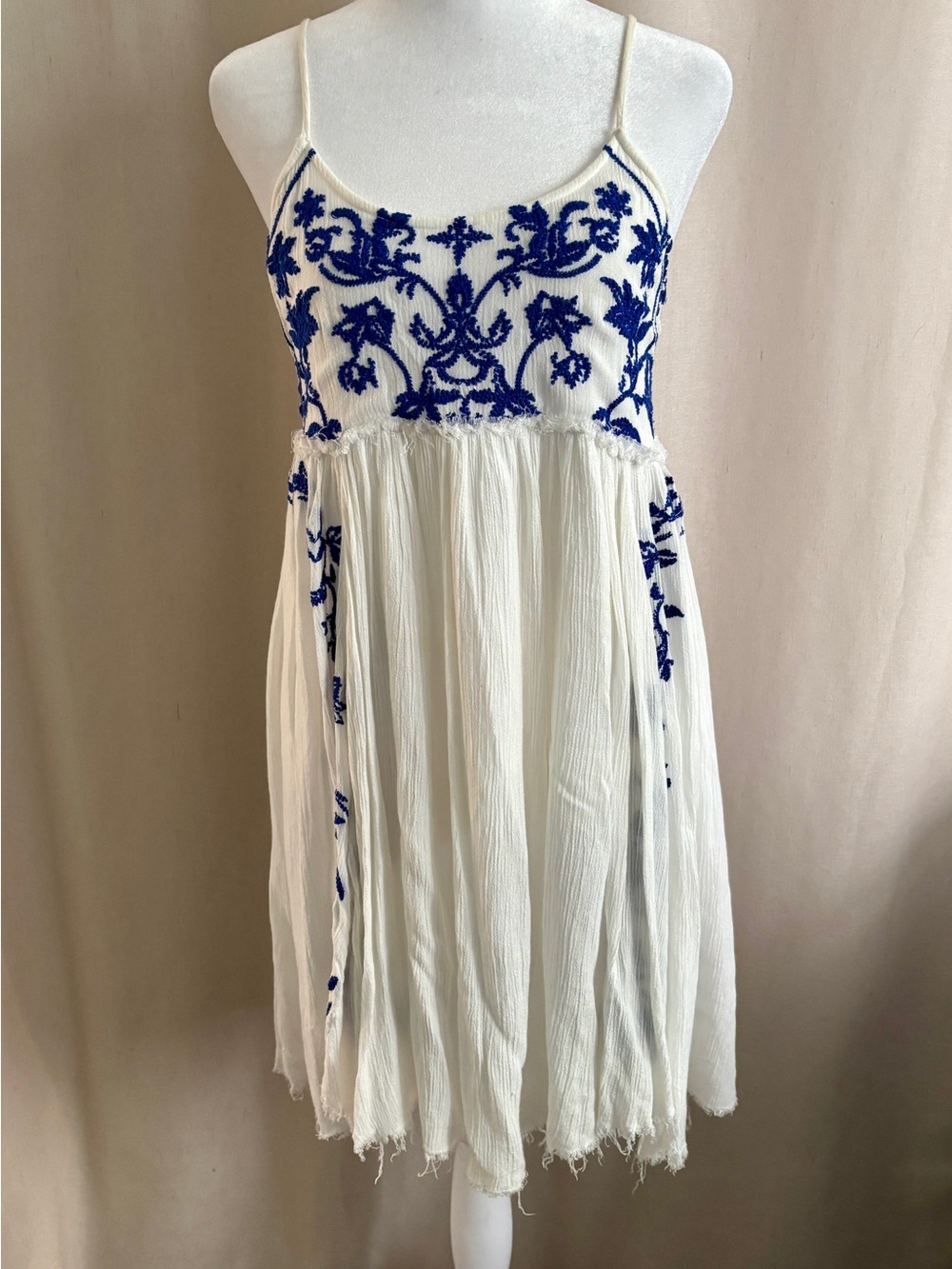 Dex Boho Embroidered Babydoll Dress â Size XS